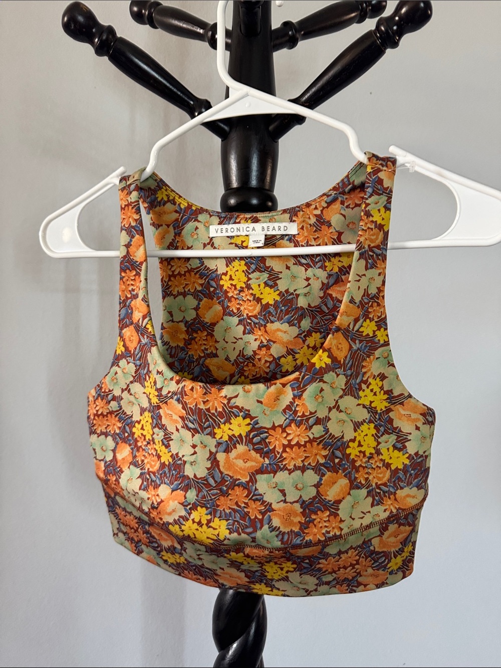 Veronica Beard Orange, Yellow & Green Floral Crop Tank 29.T